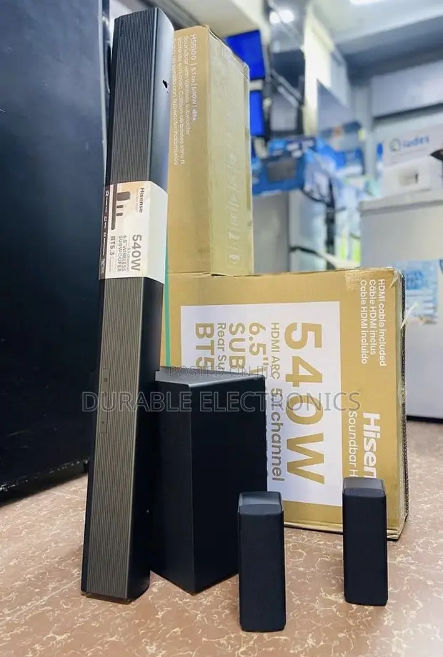 Hisense 540W Soundbar (Mai Ƙarfin Bass) - 1