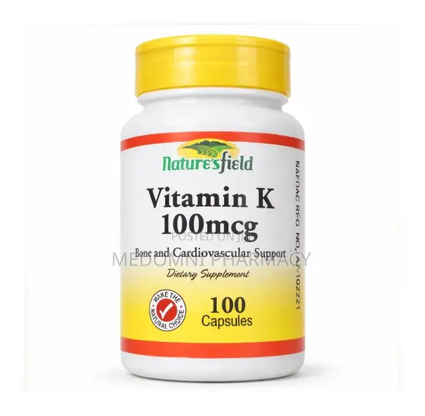 Nature's Field Vitamin K 100mcg - 100 Capsules - 1