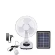 Solar Table Fan Kit da Fitilar LED & Power Bank - 1