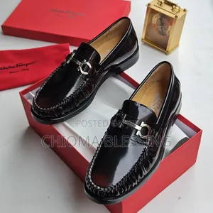 Ferragamo Brown Leather Loafers - Men's Size 40-46