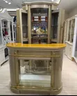 Gold Adjustable Wine Bar Cart - 1