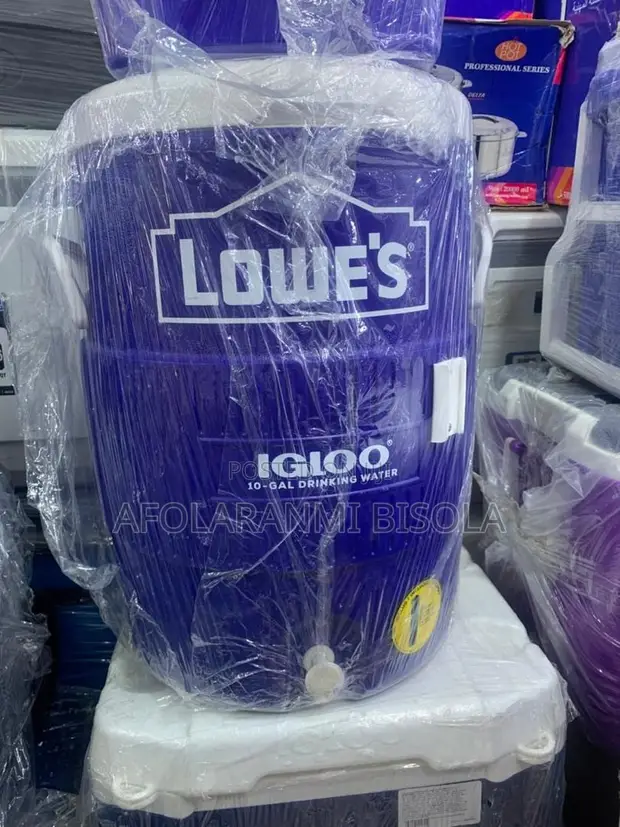 Igloo 10 Gallon Ruwan Sanyi Mai Gilashin Kofuna - 1