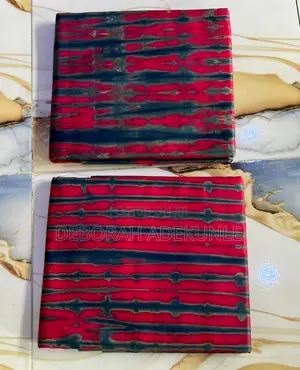Kampala Shibori Fabric - Wine Red on Cream