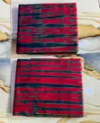 Kampala Shibori Fabric - Wine Red on Cream - 1