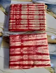 Kampala Shibori Fabric - Wine Red on Cream - 2