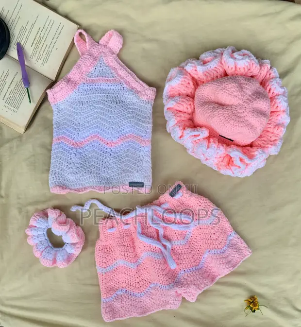 Peachloops Handmade Kids 3-Piece Crochet Set - 1
