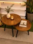 2-Piece Nesting Round Coffee Tables - 1