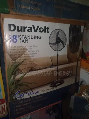 18" Duravolt Solar Standing Fan