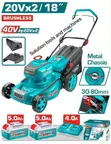 Total 40V Brushless Lawn Mower (2x5.0Ah Baturi) - 2