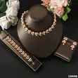Elegant Red & Gold Luxury Jewelry Set - 5