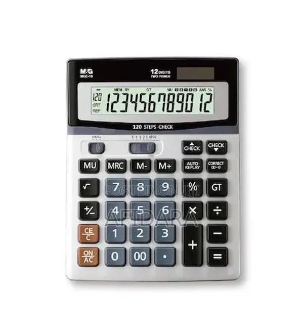 M&G 120 Steps Check & Correct Calculator (12 Digits, Two-Way Power) - 1