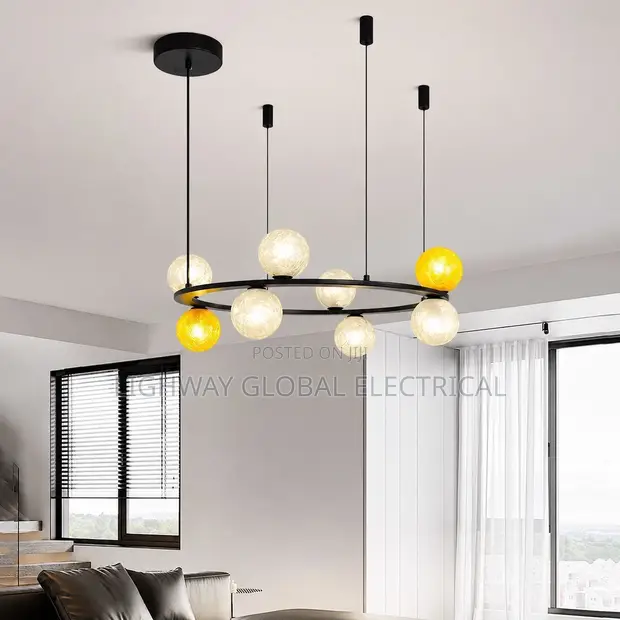 Post Modern Designer Glass Ball Chandelier - 1