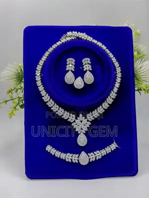 Luxury Zirconia Jewelry Set | Necklace, Earrings, Bracelet