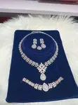 Luxury Zirconia Jewelry Set | Necklace, Earrings, Bracelet - 3