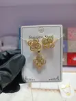 Stainless Steel Necklace and Earrings Set - 4