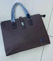Genuine Leather Laptop Bag - Brown - 1