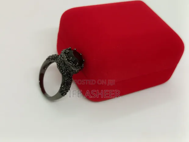 Bold Classic Black Proposal Ring - 1