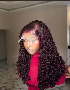 18" Burgundy Pixie Curl Wig