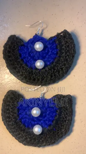 Purple Heart Crochet Earrings