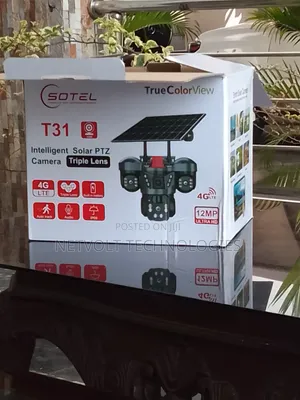 12MP 4G Solar PTZ CCTV Kamera Mai Gilashin Guda Uku