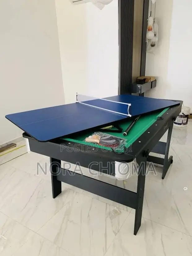 Brand New 2-in-1 Foldable Pool & Table Tennis Table - 1