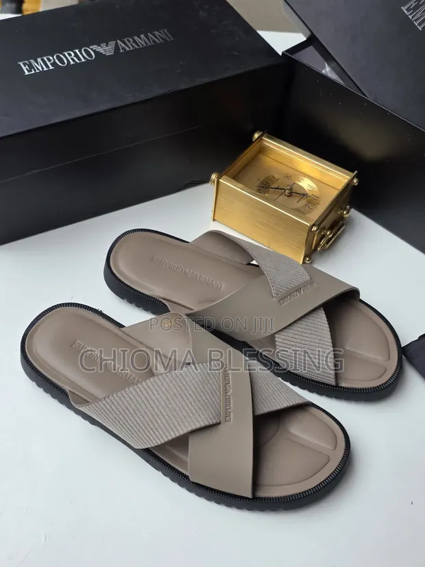 Emporio Armani Slippers - Gray - 1