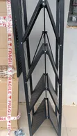 5ft Foldable Kitchen Rack - Black Metal - 4