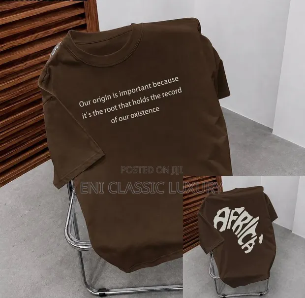 Luxury Men's Cargo T-Shirts - Brown Cotton - 1