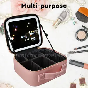LED Makeup Bag with Built-in Mirror