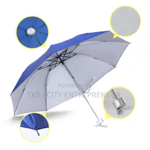 Silver Pocket Umbrella - Wine Bottle Design