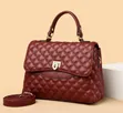Classic Red Leather Handbag - 2