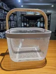 Small White Mesh Storage Basket - 1