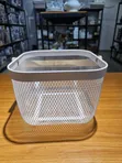 Small White Mesh Storage Basket - 2