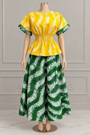 Maxi Two Piece Set - Ankara Fabric