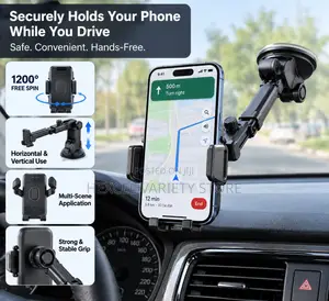 1200° Rotating Adjustable Car Phone Holder - Dashboard Mount