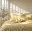 Kyawawan Set Duvet Mai Launi Mara Haske - Sabon Abu - 1