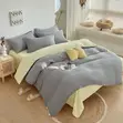 Kyawawan Set Duvet Mai Launi Mara Haske - Sabon Abu - 2