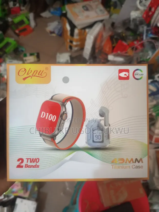 Smart Watch tare da Free Earbuds - Zinariya - 1