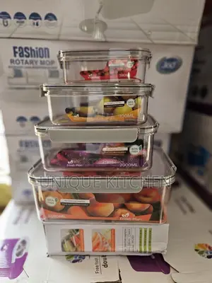 4-Piece Transparent Acrylic Food Storage Container Set
