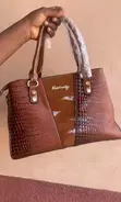 Jakar Hannun Mata ta Gaskiyar Fata - Brown - 2