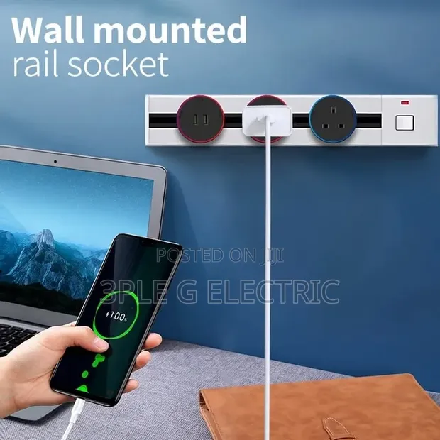 Wall Mounted Movable Rail Socket - 1