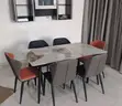Luxury Ceramic Marble Dining Table tare da 6 Chairs - 2