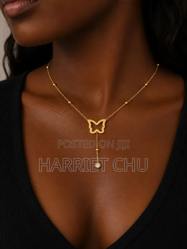 Harrietta Shop Kyakkyawar Sarkar Zinariya ta Y-Necklace - 1