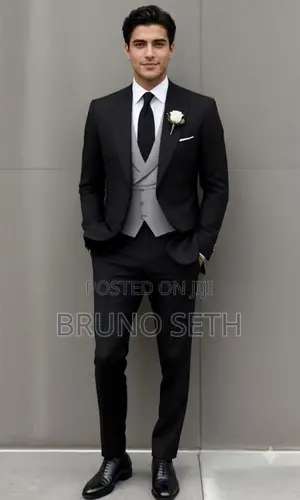 Elitman Black Formal Suit - Brand New