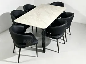 Home Interiors Dining Set Mai kujeru 6 na Marmara