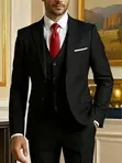 Elitman 2-Piece Black Formal Suit - 1