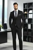Arare Black Double Breasted Suit - 1