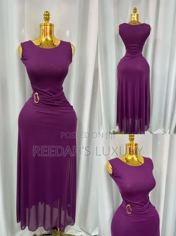Amethyst Allure Mesh Maxi Dress - 1
