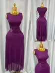 Amethyst Allure Mesh Maxi Dress - 1