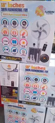 Lion 18-Inch Rechargeable Fan with Panel and Bulbs - 3